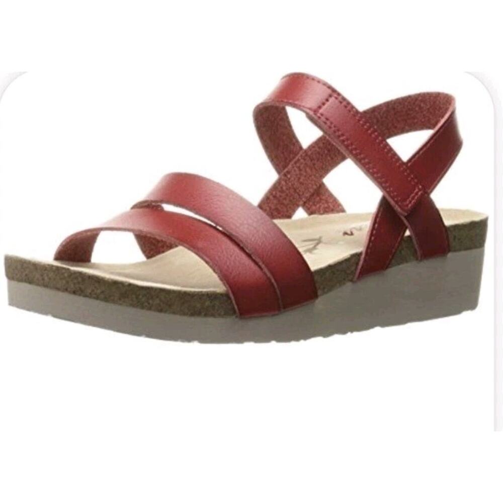 Skechers Troos Simply Effortless Wedge Sandals 7 Womens Tan Brown Comfort Travel